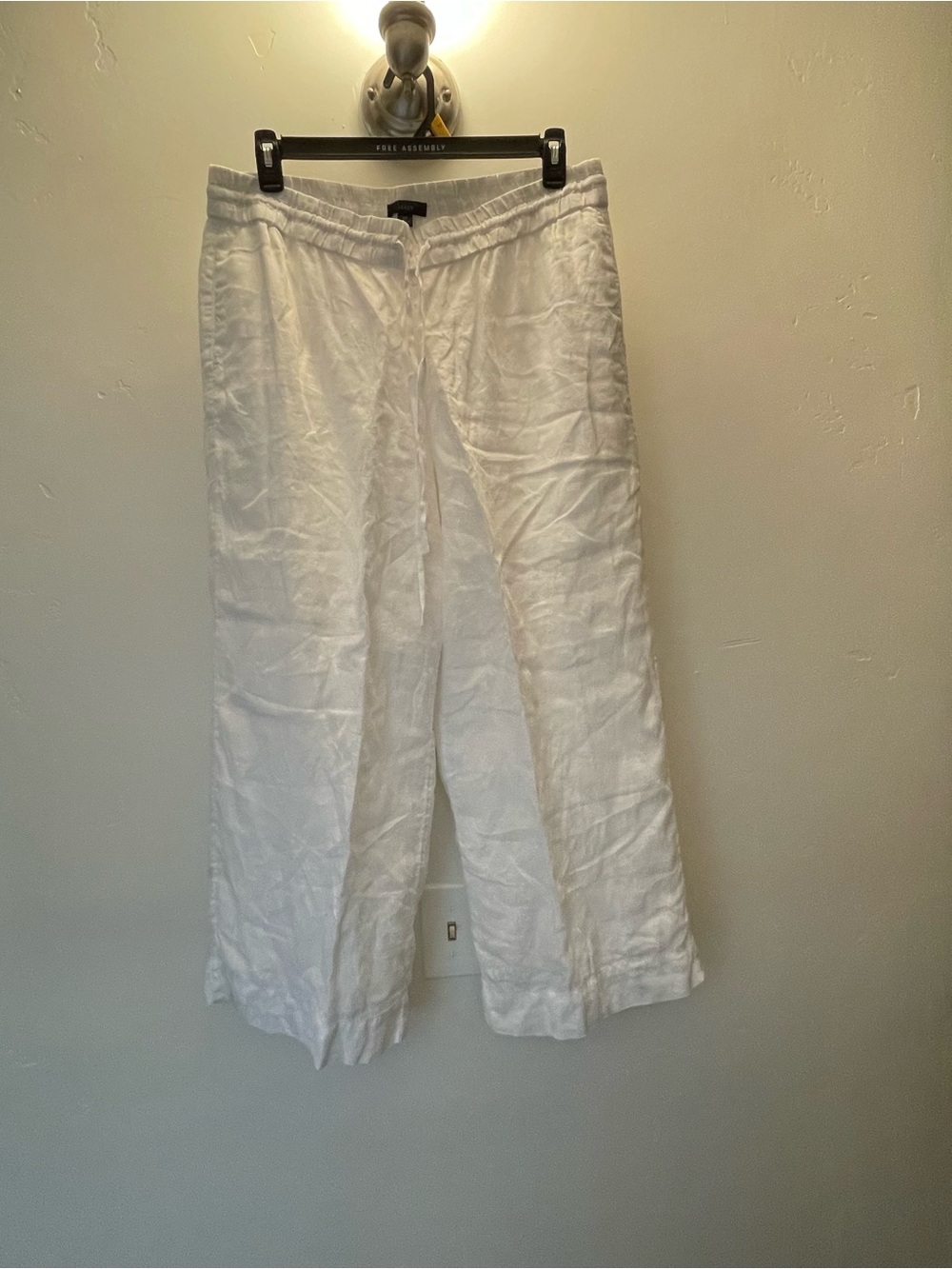 J. Crew White Wide Leg Pants